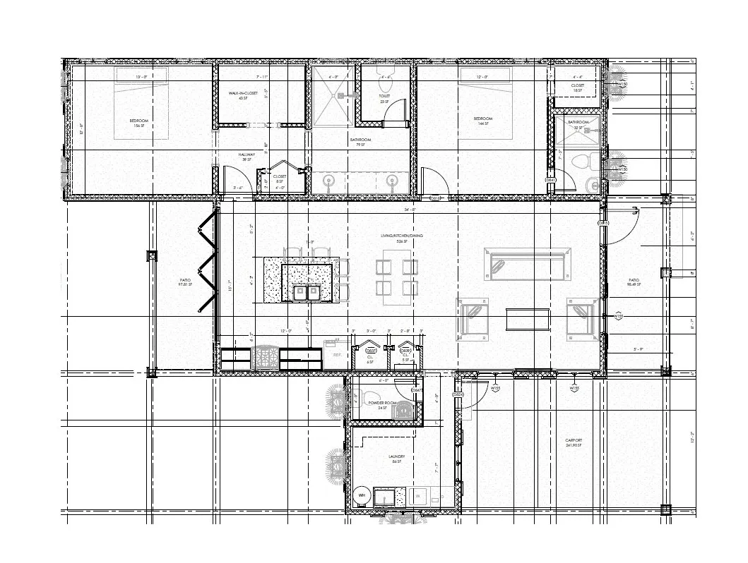 Traditional 2-Bedroom Floor Plan