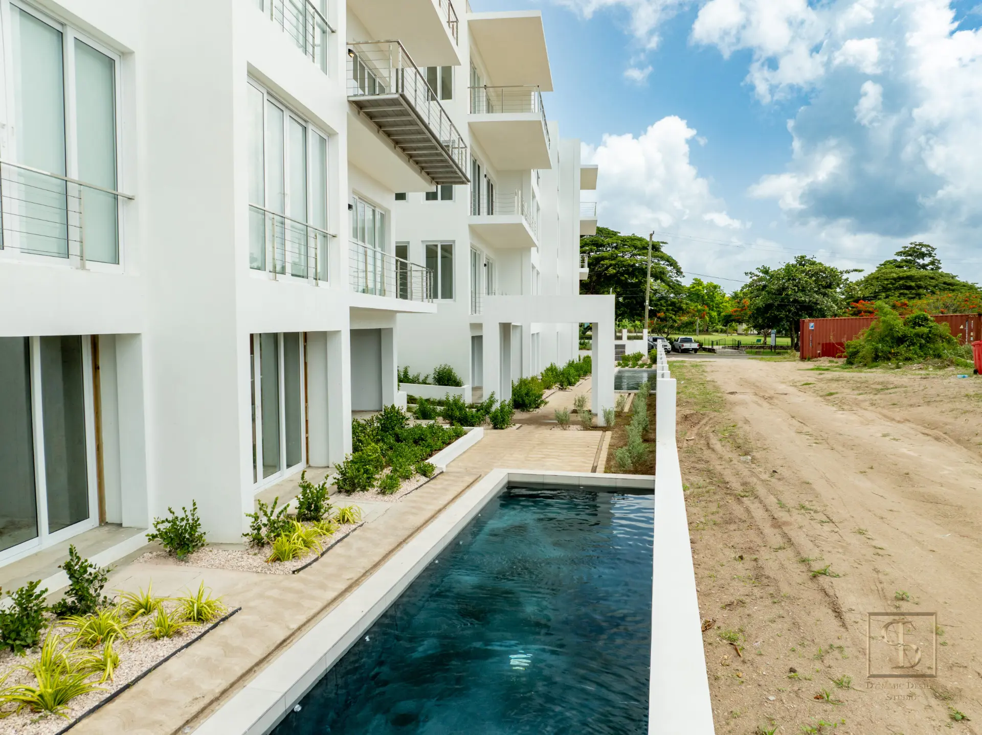 Private balconies at Belmont Gardens Residences