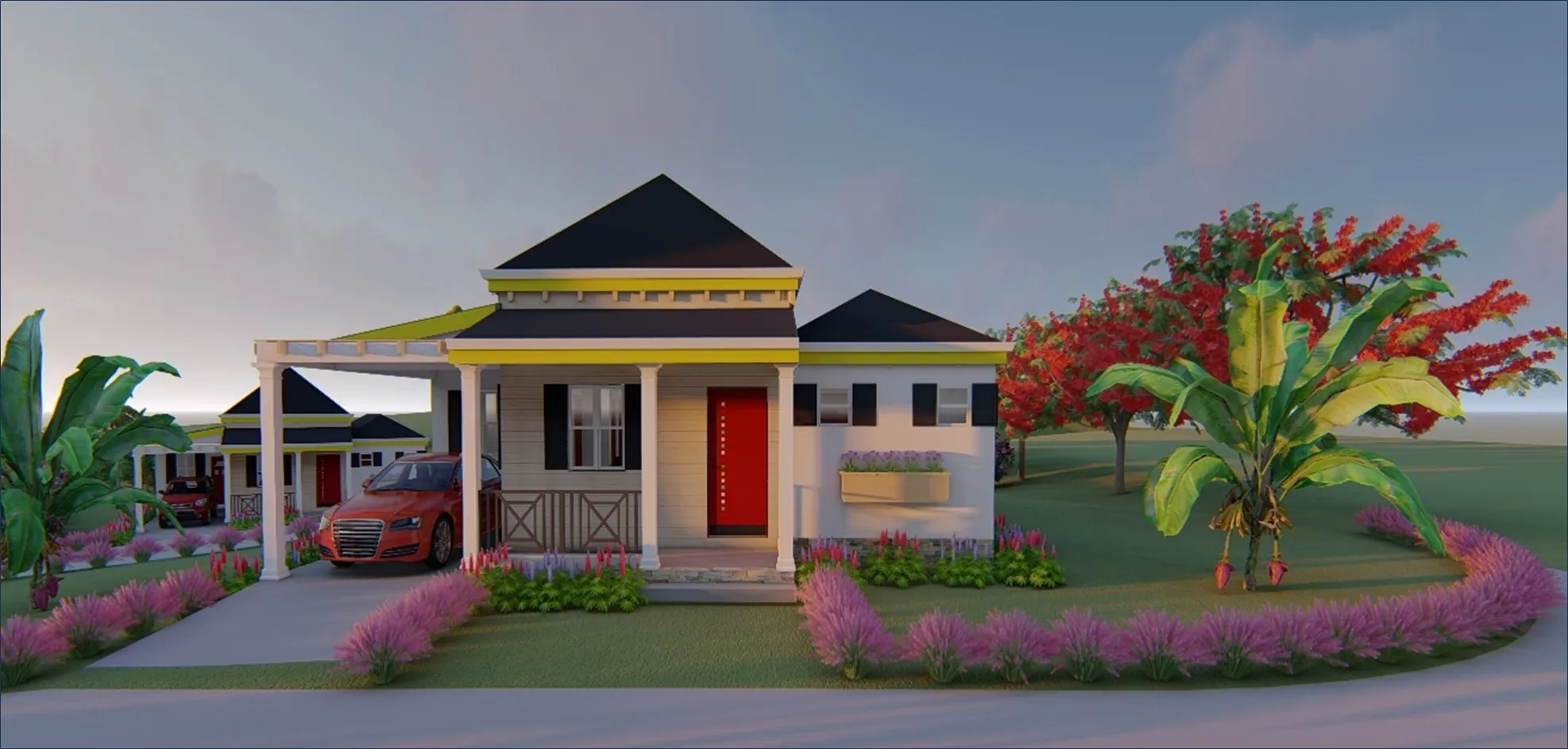 Traditional 2 Bedroom proposed exterior render