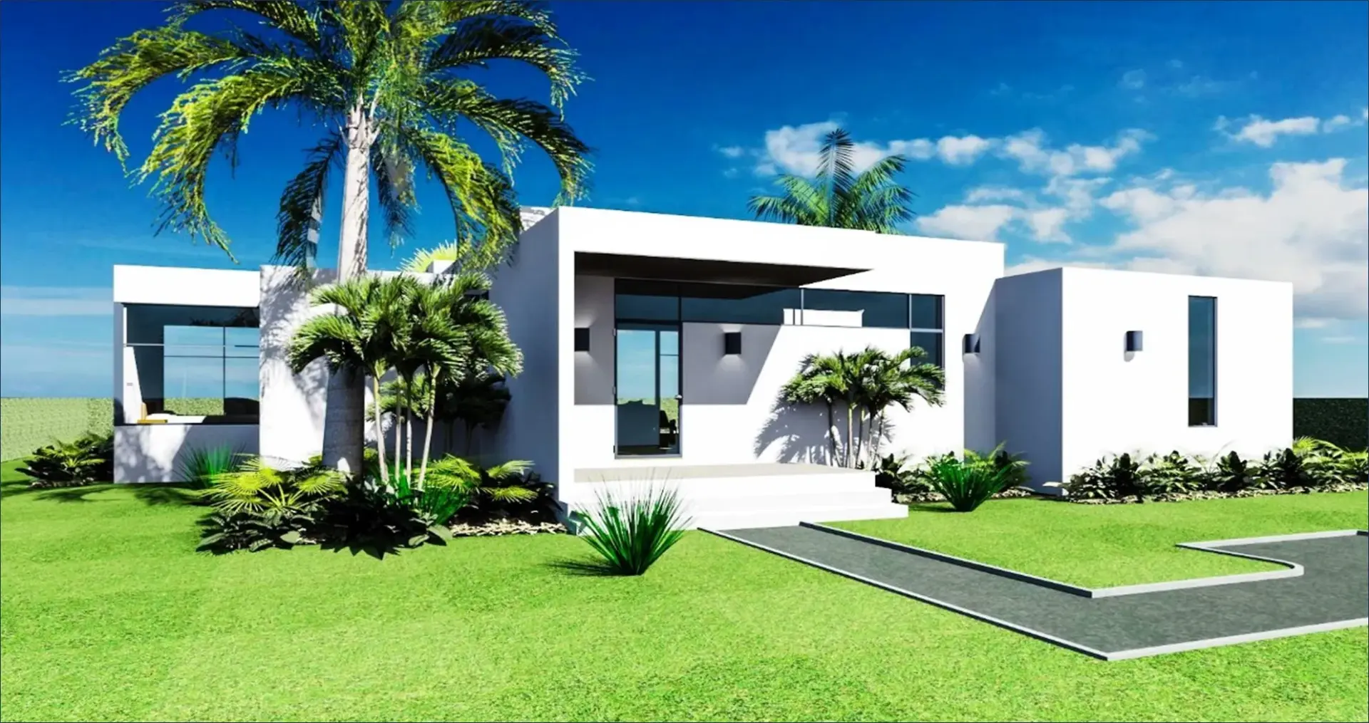 Modern 2 Bedroom proposed exterior render