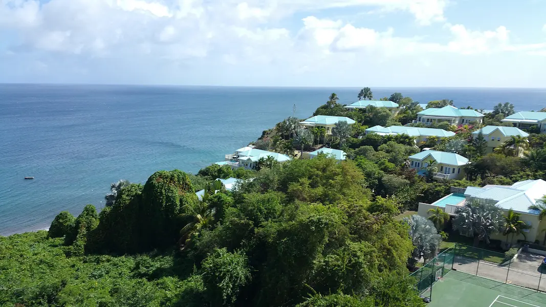 Caribbean Sea view over Frigate Bay